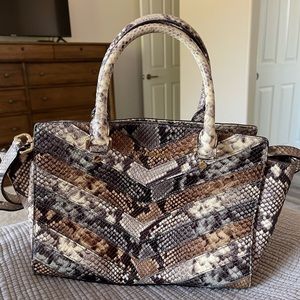 Michael Kors Selma Python Embossed Handbag
